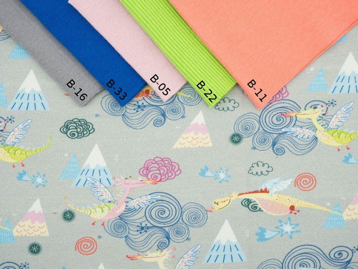 DRAGONS / grey - Viscose jersey WE210