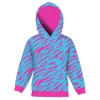 KID'S HOODIE (ALEX) - NEON ZEBRA PAT. 4 - looped knit fabric (98/104)