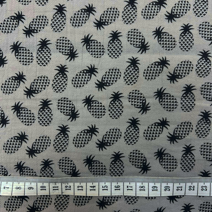 ANANAS / greige - Gecrashter Batist