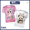 2-PACK - T-SHIRT DZIECIĘCY - BABY ANIMALS WZ. 3 - ZESTAW DO USZYCIA (152/158)
