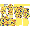 KID'S HOODIE (ALEX) - BOOMBOX (retro) / yellow - sewing set