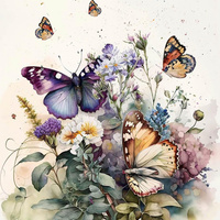 BEAUTIFUL BUTTERFLY MS. 2 - Paneel (60cm x 50cm) Panama 220g