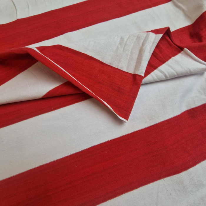 WHITE AND RED STRIPES 5CM X 5CM - t-shirt with elastan TE210