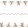 BUNNY FAMILY - Woven Fabric for tablecloths