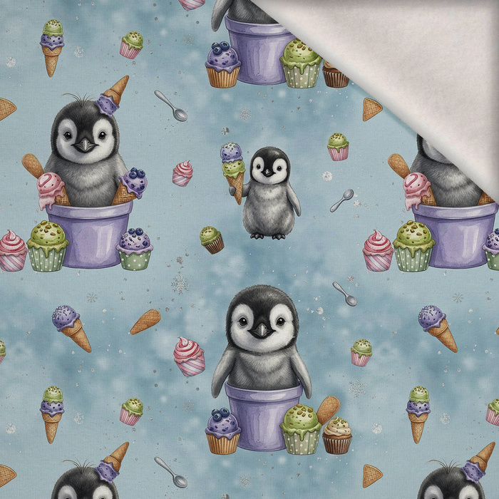 Ice Penguin - dzianina drapana z elastanem ITY
