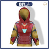 KINDER HOODIE (ALEX) - SUPERHERO M. 3 - Nähset (158/164)