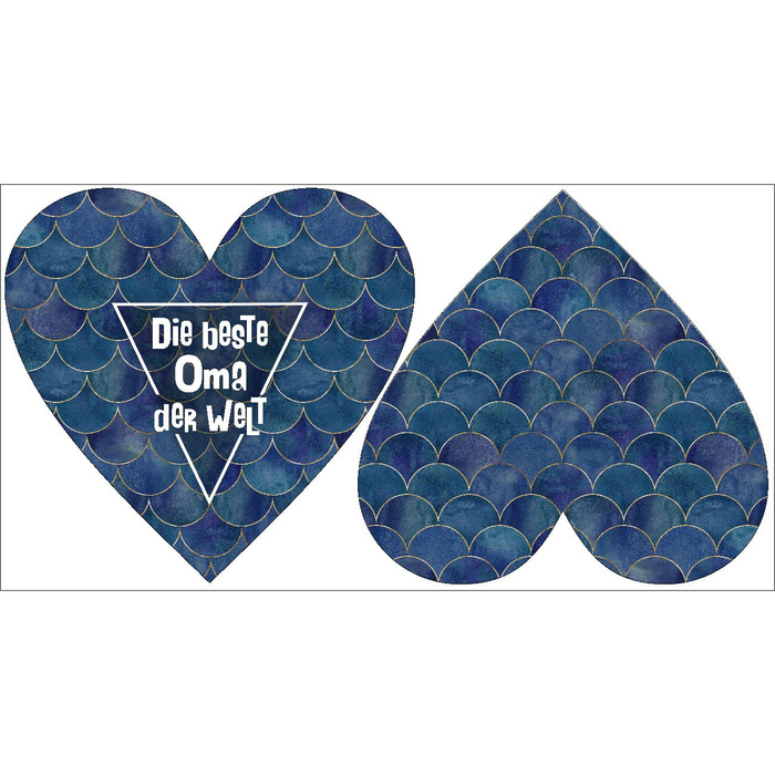 OZDOBNÝ POLŠTÁŘ SRDCE - Die beste Oma der Welt / ŠUPINY 