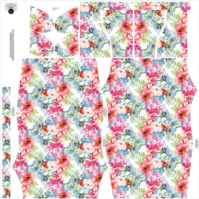 ŠATY "CARMEN" - RŮŽE ŠÍPKOVÁ VZ. 3 (NA LOUCE) - krep XL