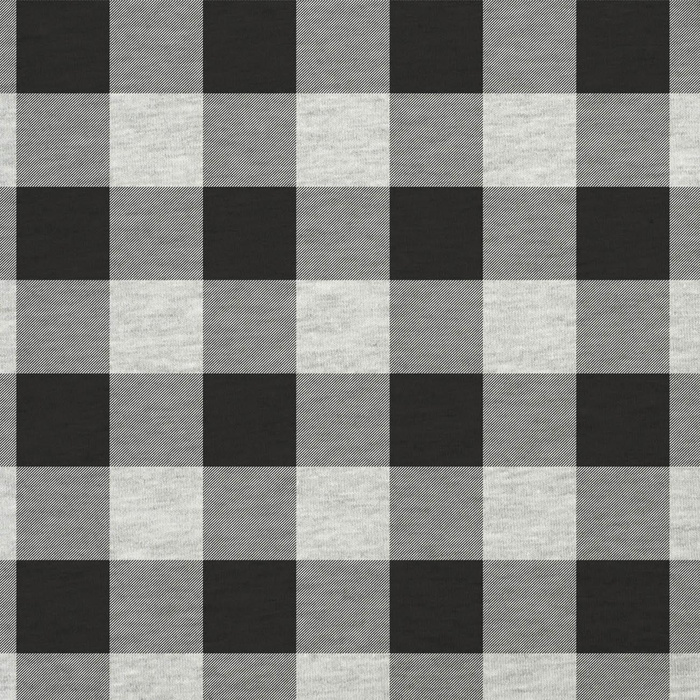VICHY GRID BLACK / melange light grey