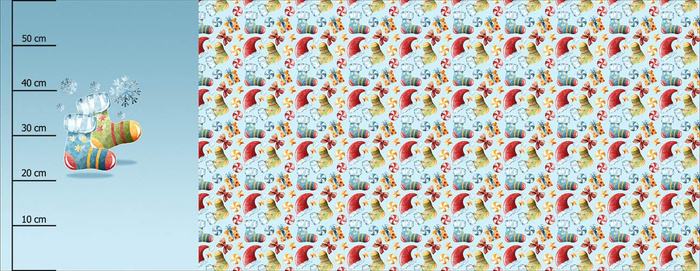 SOCKS / BLUE (CHRISTMAS SEASON) - panel panoramic