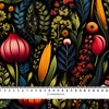 AUTUMN FLOWERS WZ.15- Welur tapicerski
