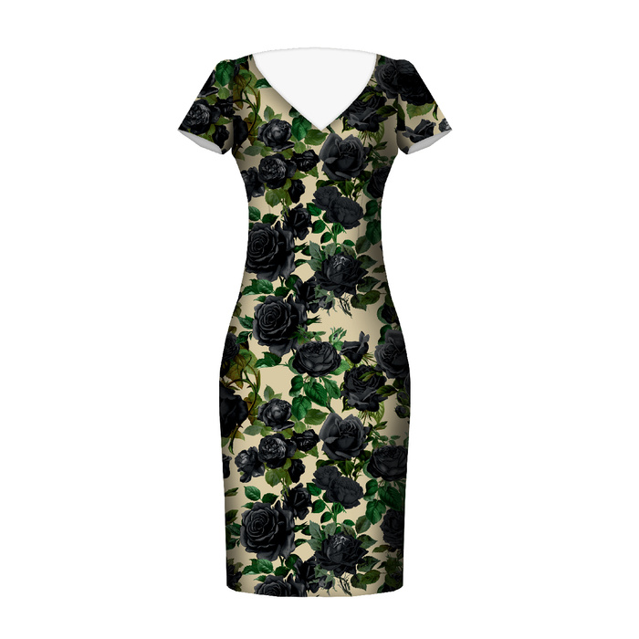 SCHWARZE ROSEN - Kleid-Panel krepp