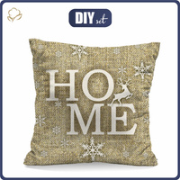 PILLOW 45x45 - HOME / jute - Cotton woven fabric - sewing set
