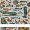 FISHING (HOBBIES AND JOBS)  - Cotton woven fabric