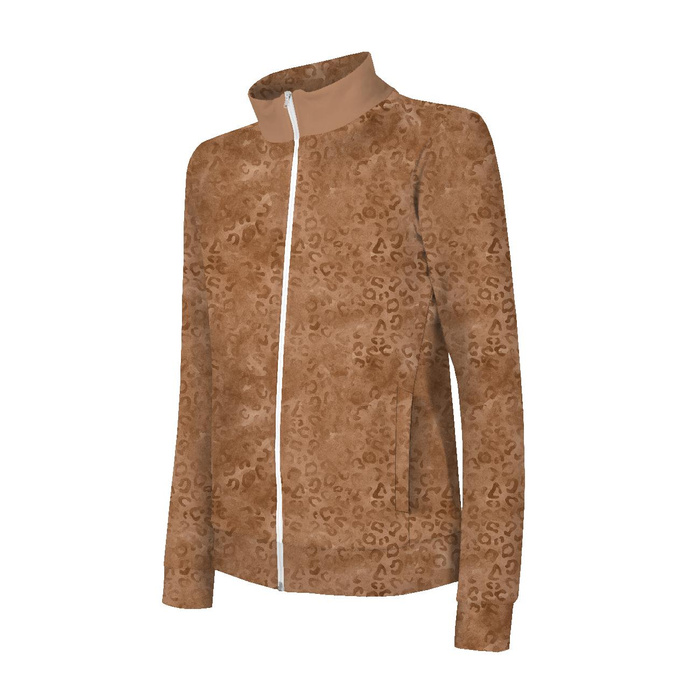 BLUZA ROZPINANA (MAX) - BRĄZOWE CĘTKI - DIY set