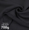 French terry TWILL/ HEAVY 700g - BLACK