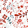 FOLK FLORAL M. 2 (FOLK WALD) - Leinen 100%