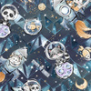 SPACE CUTIES pat. 7 (CUTIES IN THE SPACE) - Cotton woven fabric