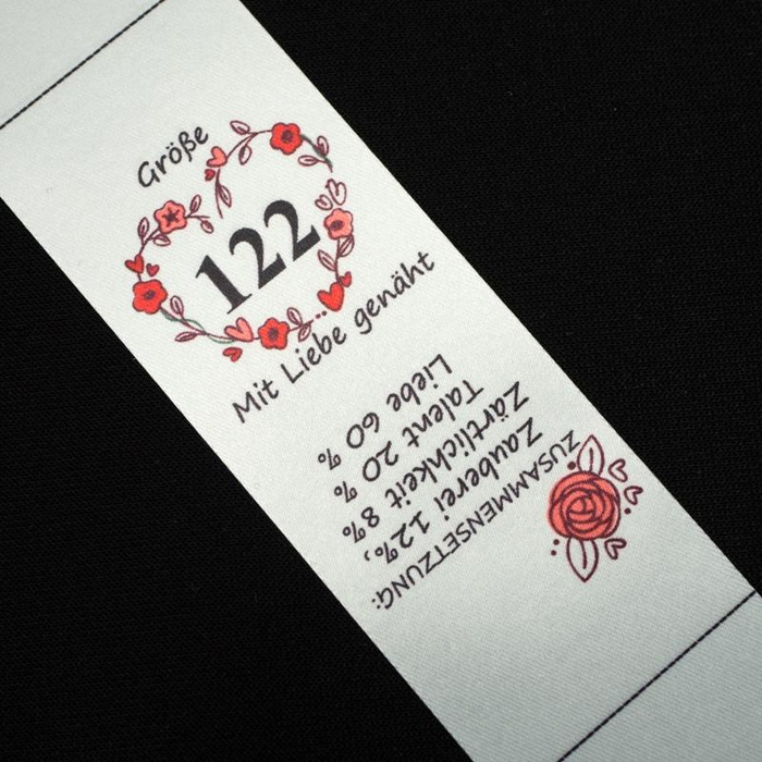 Girlish care tag DE - size 152 - 4 pcs set