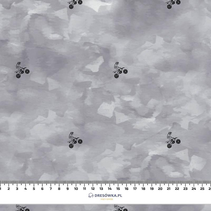 MOTORS (minimal) / CAMOUFLAGE pat. 2 (grey) - single jersey with elastane 