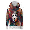 UNISEX HOODIE (HYDRA) - ABSTRACT GIRL M. 1 - Nähset XL