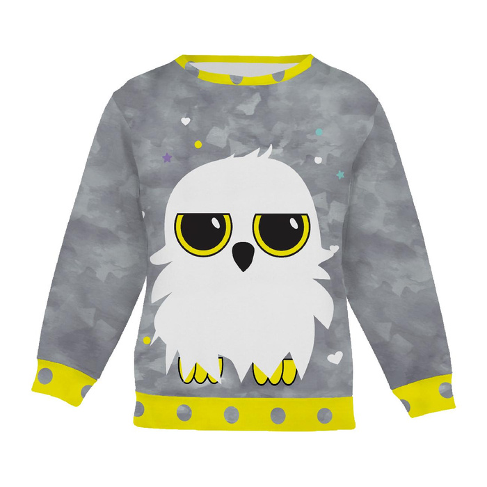 CHILDREN'S (NOE) SWEATSHIRT - OWL CHRISTINA - looped knit fabric (98/104)