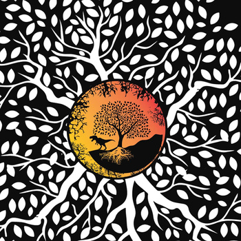 TYRANOZAUR (DRZEWO) / czarny - panel (75cm x 80cm)