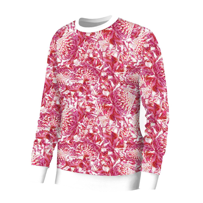 WOMEN'S SWEATSHIRT (HANA) BASIC - FLOWER MIX PAT. 2 - sewing set