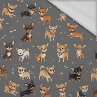 CHIHUAHUA DOGS - leichte Maschenware angeraut