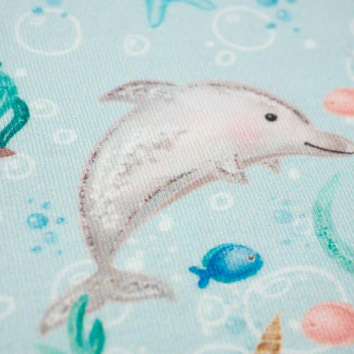 DOLPHINS pat. 2 (MAGICAL OCEAN) / aqua