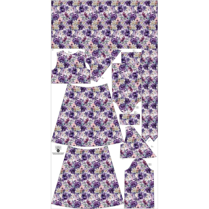 WRAP FLOUNCED DRESS ABELLA" S - FLOWERS pat.51  - sewing set 