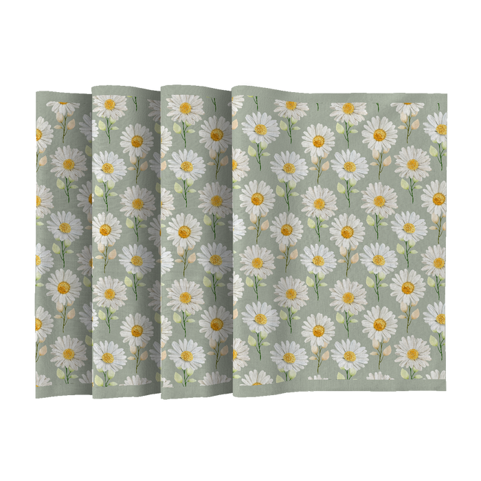 SERVIETTEN UND TISCHLÄUFER - GÄNSEBLÜMCHENM - Nähset