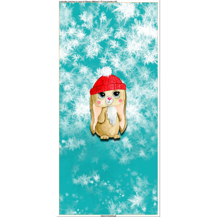 KISSEN 45x45 - WINTERKANINCHEN MIA - Baumwoll Webware - Nähset