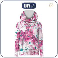 UNISEX HOODIE (HYDRA) - PINK SPLATTER - sewing set XXXL