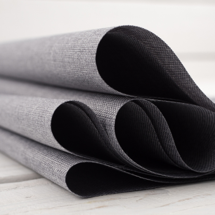 LIGHT GREY - Waterproof woven fabric linen imitation