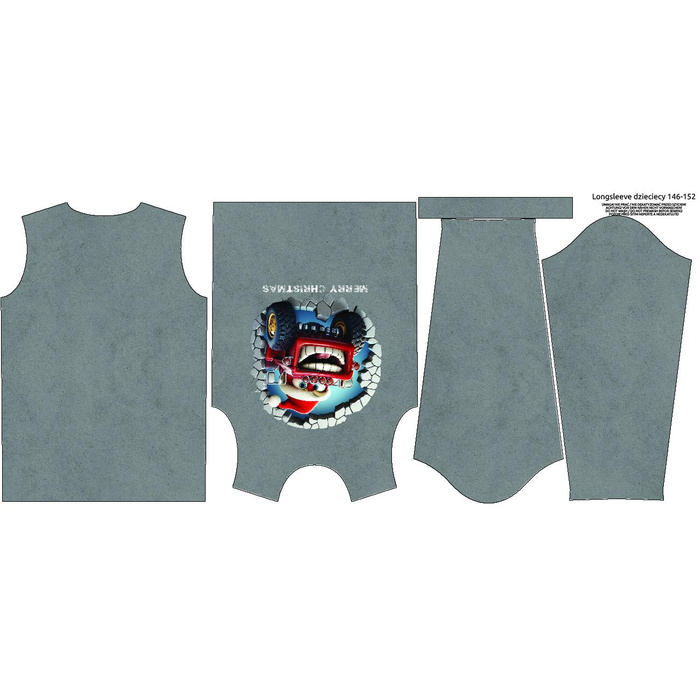 Longsleeve - HAPPY TRUCK - zestaw do uszycia (134/140)