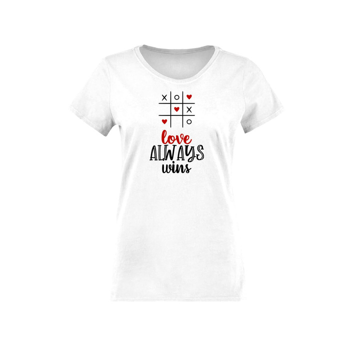 DAMEN T-SHIRT - TIC TAC TOE (BE MY VALENTINE) - Single Jersey XXS