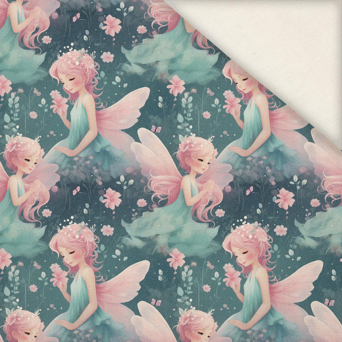 FAIRY WORLD wz.10 (SMARAGD)- Slub Weave
