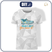 HERREN T-SHIRT - RUN LIKE YOU MEAN IT / Eis - Single Jersey XXXL