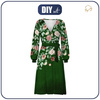 WRAP MIDI DRESS (BIANCA) - BEAUTIFUL FLOWERS - sewing set  M