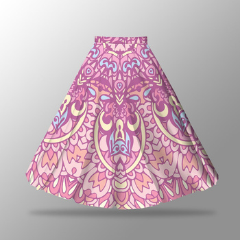 KOLOROWA MANDALA wz. 2  - panel na spódnicę "MAXI" - krepa