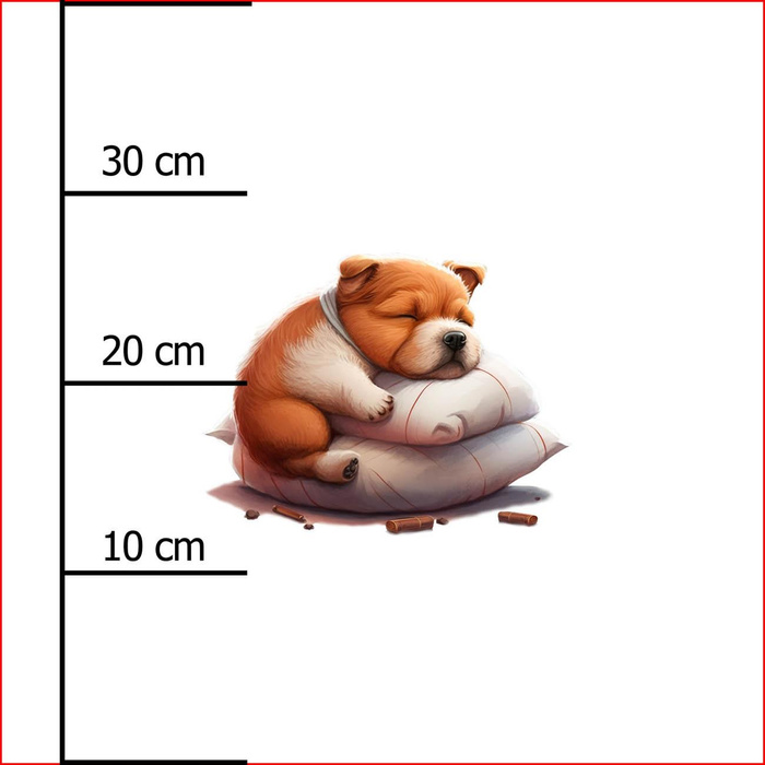 SLEEPING DOG - Paneel (40cm x 40cm) Bio-Sommersweat