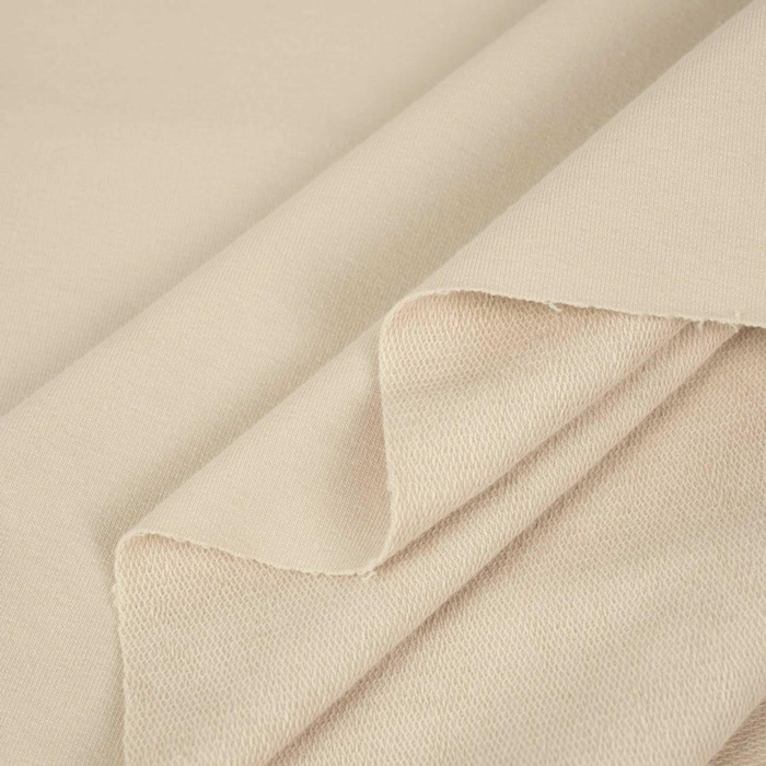 French Terry mit Elasthan - STROH BEIGE (D-207)