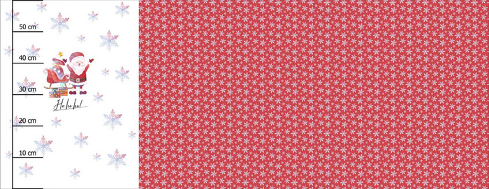 VESELÝ MIKULÁŠ / ho ho ho (VÁNOČNÍ PŘÁTELÉ) - panoramic panel SINGLE JERSEY 