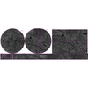 DECORATIVE CUSHION - SCORCHED EARTH (black) / graphite - sewing set