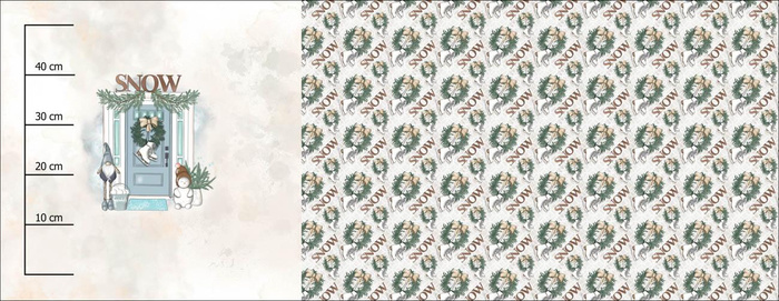 SNOW (WINTER IN DER STADT) - panoramisches Paneel (60cm x 155cm)