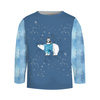 Longsleeve - PENGUIN ON BEAR / winter sky (ENCHANTED WINTER) - single jersey (86/92)