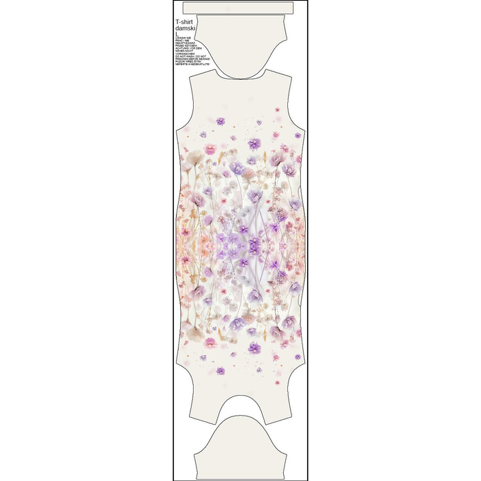 DAMEN T-SHIRT (XL) - FLOWERS wz.10 - Nähset