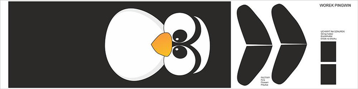 TURNBEUTEL FÜR KINDER - PINGUIN OLAF