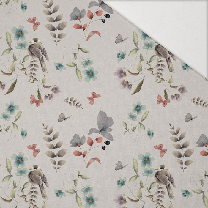 BIRDS AND BUTTERFLIES (INTO THE WOODS) - Hydrophobic brushed knit